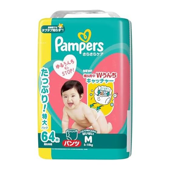 [Трусики размера M] Подгузник Pampers Smooth Care (5-10 кг) 64 штуки [Эксклюзив Amazon.co.jp]