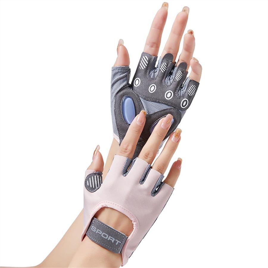 Breathable Half Finger Cycling Gloves, Anti-Slip Shockproof Gloves for Gym & Outdoor Sports