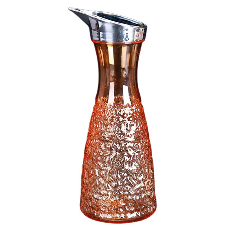 Acrylic Diamond Pattern Beverage Pitcher, Orange, 1L