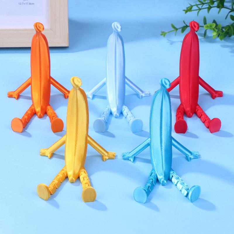 3D-gedruckte Spielfigur Bananenmodell Bewegliche Gelenke Simulationsschlange Büro-Desktop-Ornament Osterbasteln Geschenk