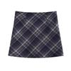 High Waist Retro Woolen Plaid A-line Skirt for Women (Spring/Autumn/Winter)