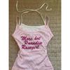 TrendHub Sweet Polka Dot Letter Printed Halter Camisole Vest Women American Retro Slim Fit Crop Top Y2k Aesthetic Tanks Summer