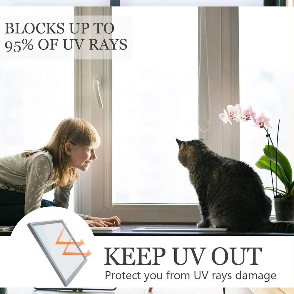 Removable Window Privacy Film Static Cling Window Stickers Frosted Glass Stickers  Glass Windows