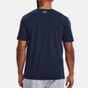 Under Armour Letter Big Logo Casual Sports T-Shirt Men Tops Dark-Blue 1370862-408