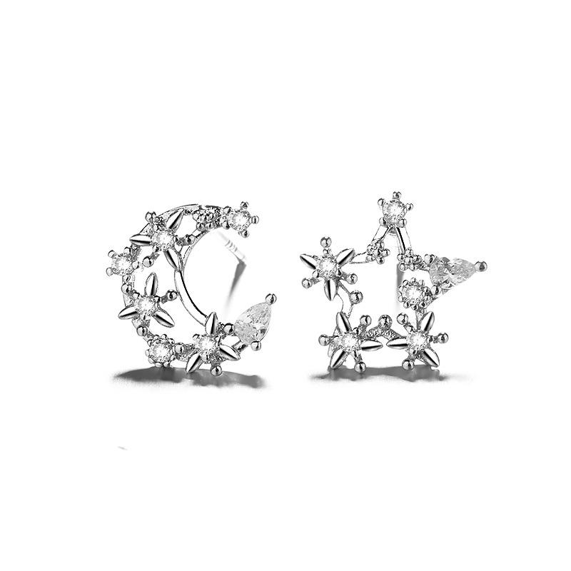 

Серьги Циркон Лесной Цветоксерьги Личность Все Звезда Луна Асимметричные Серьги