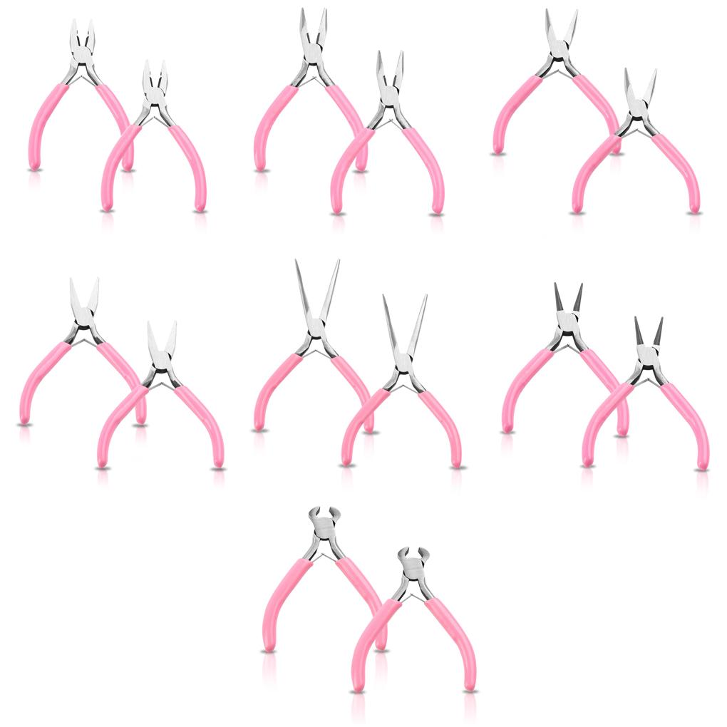 Pack of 2 Pliers Stripping Anti-slip Steel Spring Loaded Nipper Craft Jewelry Making Fixing Portable Strippers Hand Tools