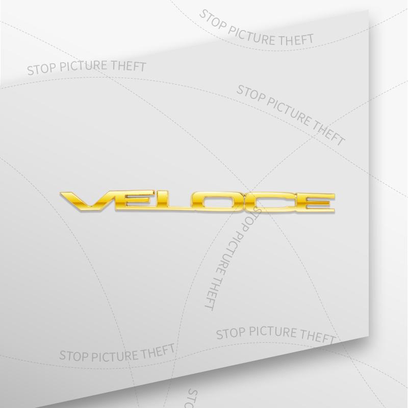 1 pièce Badge Emblème Métal 3D VELOCE TI pour Flanc de Carrosserie Pare-chocs Arrière Coffre Autocollant pour Alfa Romeo Giulietta Giulia Stelvio