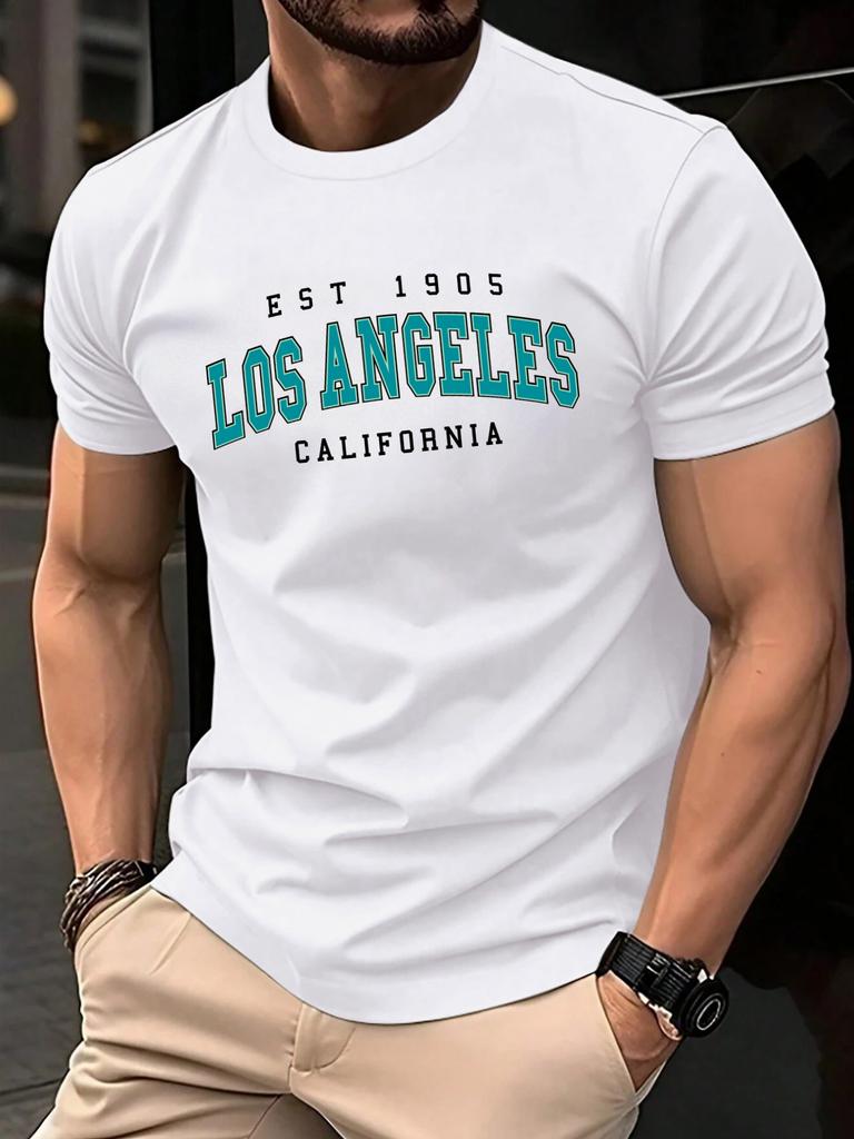 Usa Est 1905 California Printing T Shirt For Man ONeck Casual TShirts Summer Cotton Sportswear Unisex Loose Short Sleeve