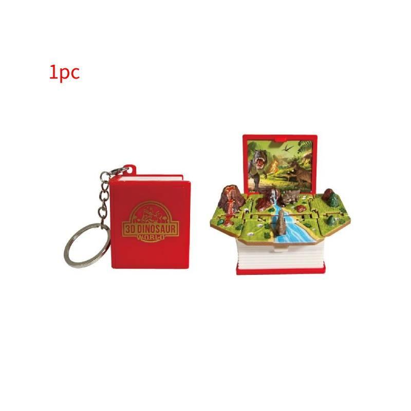 3d Pop Up Puzzle Book Keychain With Fortress Scene For Stress Relief And Creative Gift