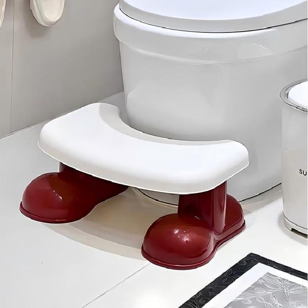 Sturdy Toilet Stool Plastic Poop Stool Comfortable Anti-Slip Seat Stool  Elderly