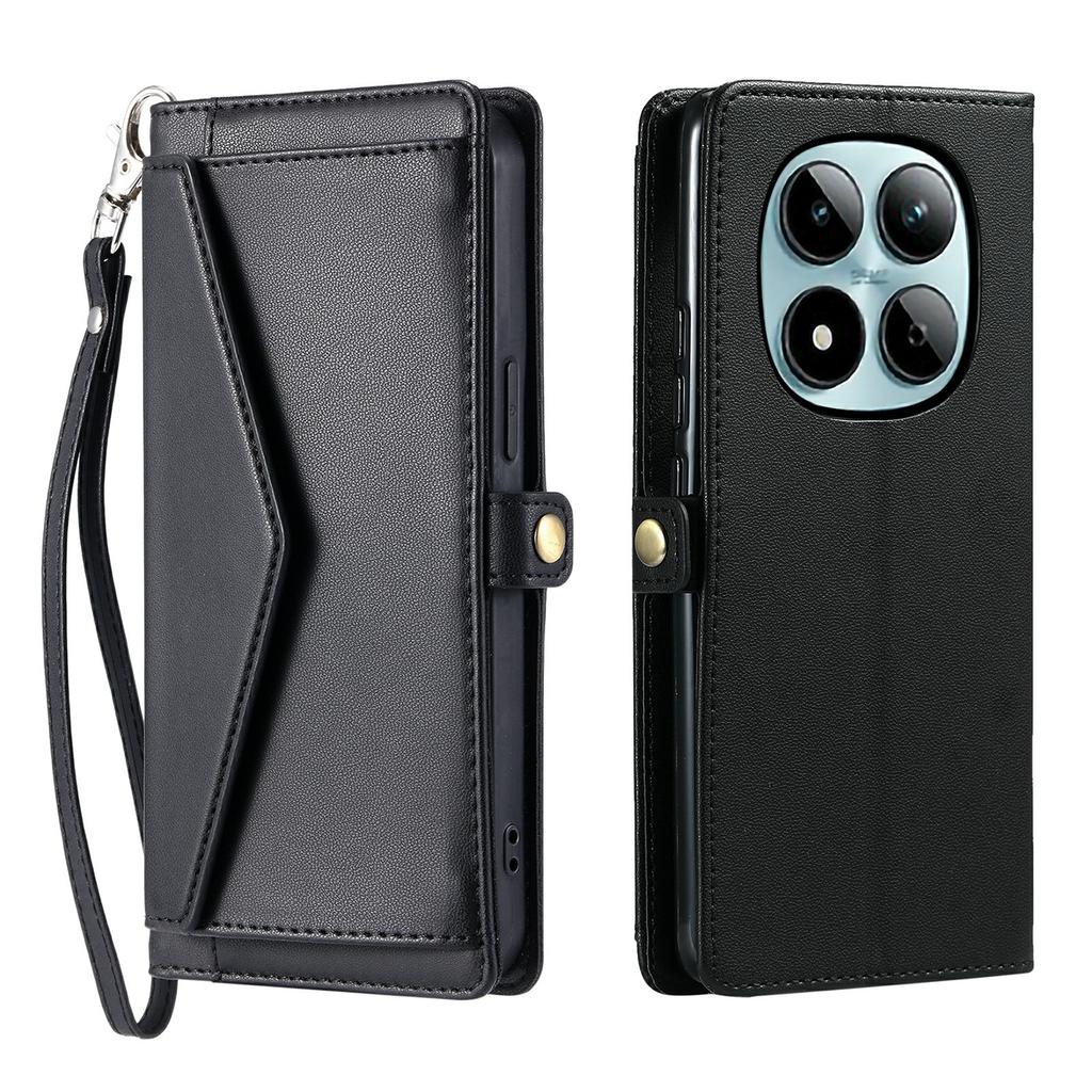 For Xiaomi Redmi Note 15 Pro 5G (Global) Leather Case with Wrist Strap Wallet Stand Phone Cover