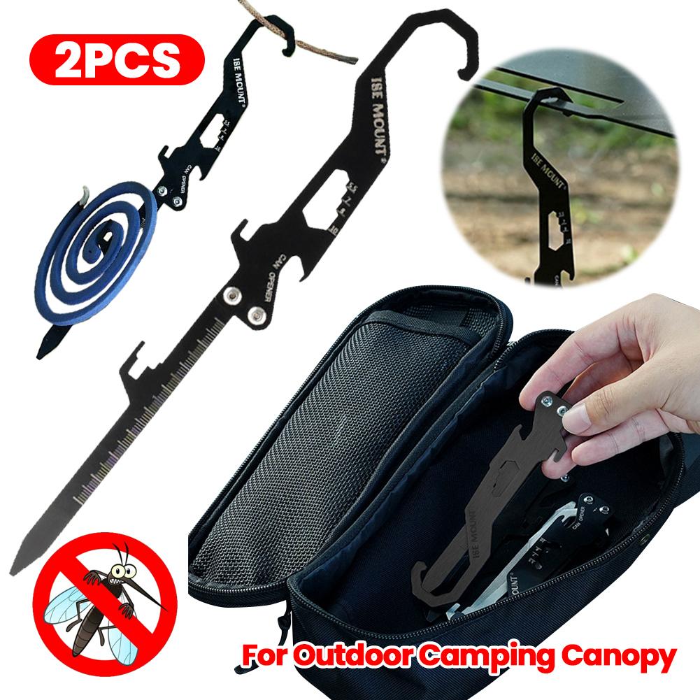 Foldable Camping Stakes Multifunctional Outdoor Tarp Pegs Stainless Steel Tent Ground Stakes for Outdoor Camping Canopy China Mainland