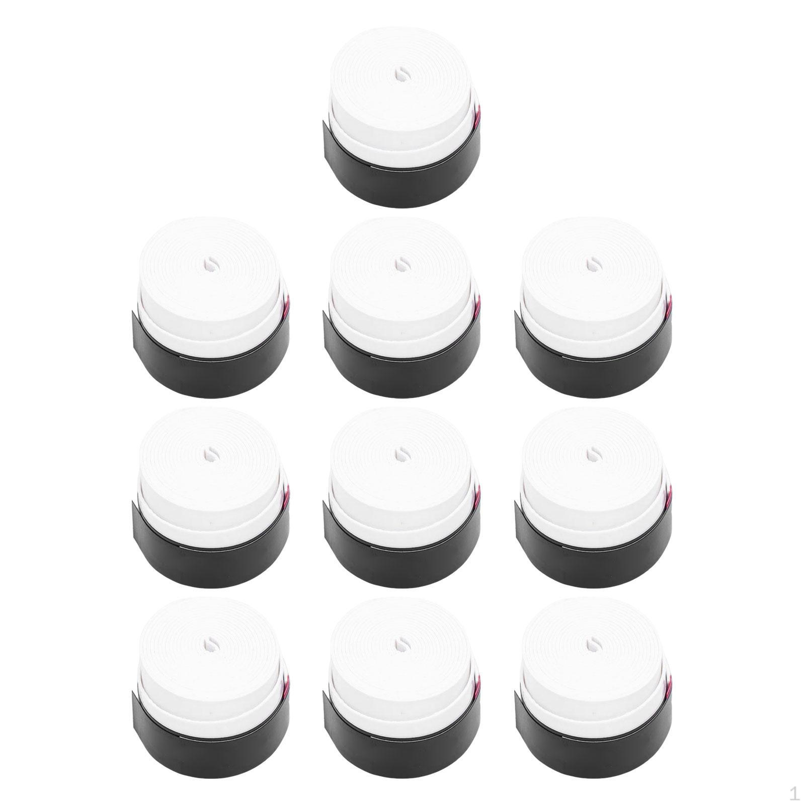 

10 шт., лента для теннисной ракетки, противоскользящая ручка для бадминтона, ракетка для пиклбола, White