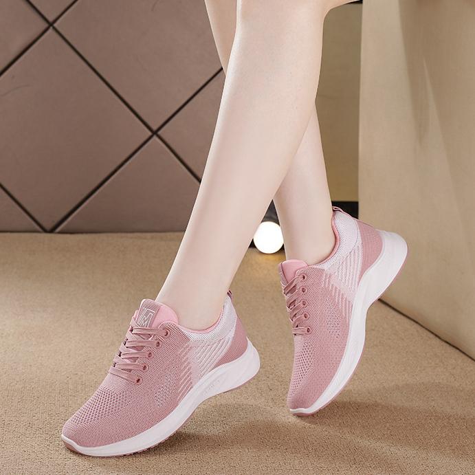 Summer Women's Shoes Breathable Flying Mesh Shoes Fashion Sports Shoes