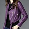 Dames S Slim Fit Kunstleren Jas Casual Effen Kleur Dames Bovenkleding
