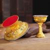 Buddhist Manza Protection Dharma CupTantric Alloy Handicraft, Tibetan Tribute, Gilt Buddhism Plate, Home Gift, Indoor Decorative