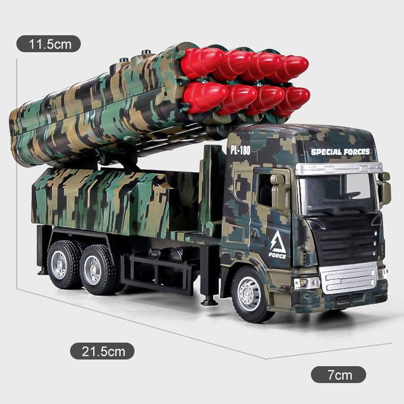 Large Alloy Missile Car Model Boy Rocket Cannon Can Fire Shells Military Model Tank Children Armored Car Toy Birthday Gift