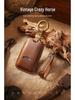 Vintage Leather Genesis Key Cover: Handmade, Genuine Leather Bag Buckle Case for Classic Genesis Models