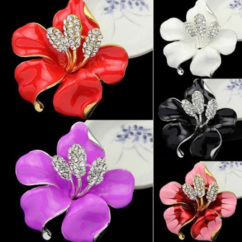 Spilla con sciarpa a forma di fiore, gioiello da sposa, regalo per la festa della donna