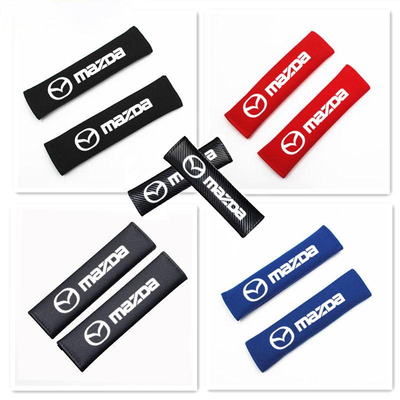 Car Seat Belt Shoulder Carbon Fibre Shoulder Pad Safety Strap Cover for Mazda M3 M6 MP Skyactiv Axela Atenza Biante BT-50 CX-30