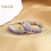 1 Pair Women Huggie Earrings Blue Cubic Zirconia Small Hoop Earrings Party Prom Clipping-on Earrings Copper Round Earrings