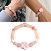 Elegant Dopamine Flower Designs Bracelet Crafted from Sturdy Resin Materials for Daily Wear and Styles Enhancement