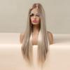 EASIHAIR Blonde Mixed Brown Lace Front Wigs Long Straight Natural Wigs for Women Silk Lace Frontal Synthetic Wig Heat Resistant