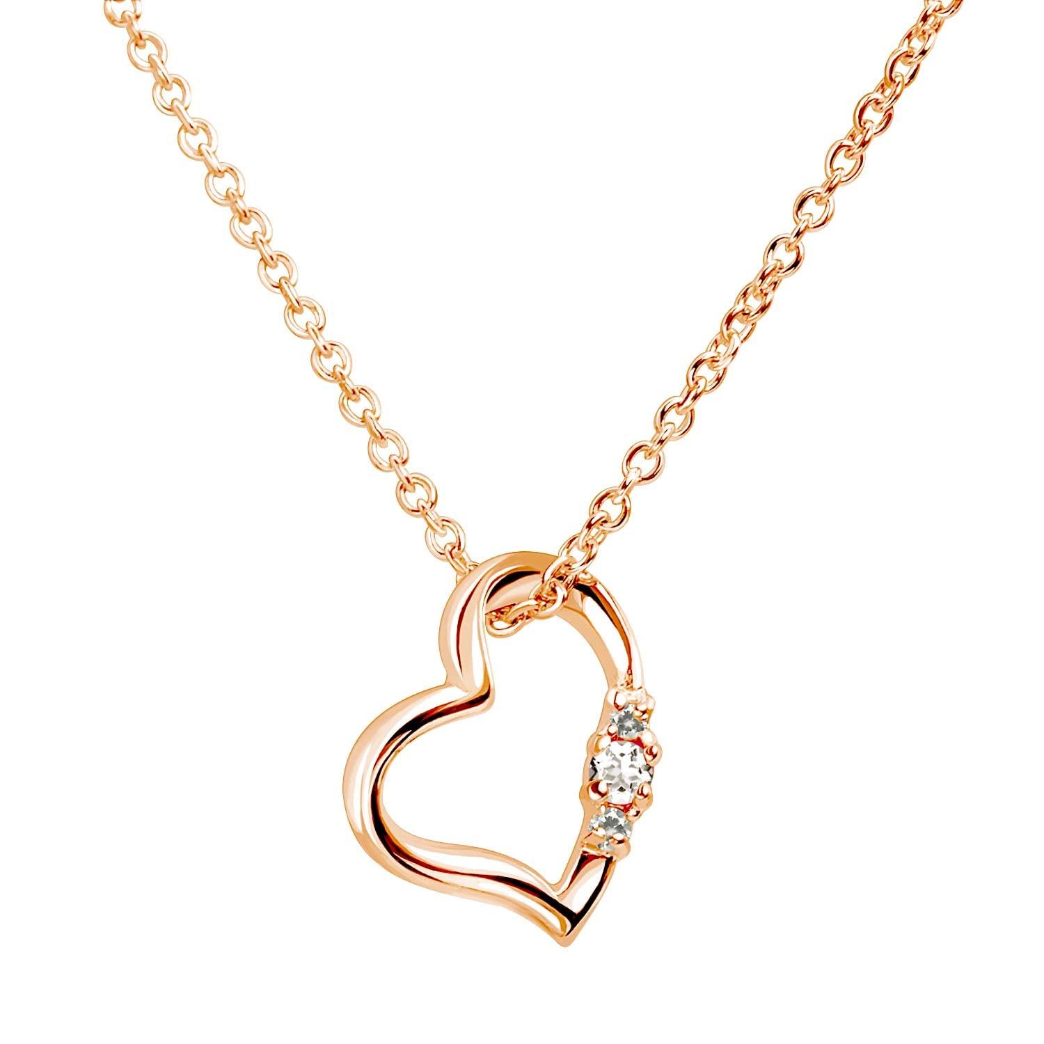

Necklace Diamond Pink Gold Color April Birthstone [Sears] Women s e1491-p-04