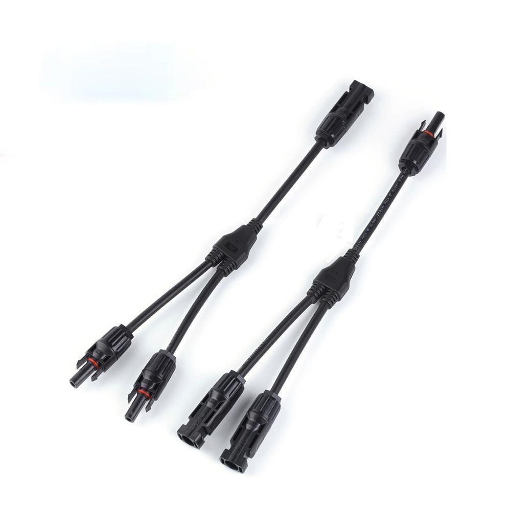 

2 шт., кабель солнечной панели, провод для подключения Y-ветви, параллельное соединение, 30 А, 1000 В, электрический солнечный разъем, фотоэлектрический