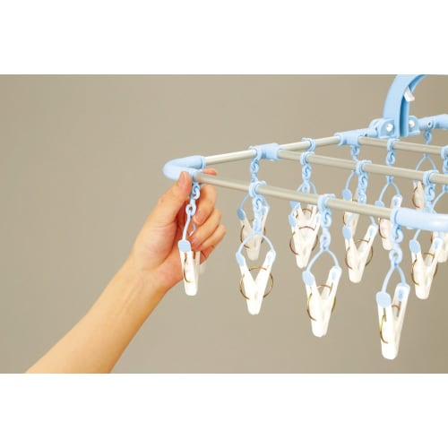 Twinmall Shine Life Horizontal Aluminum Hanger, 40 Pinch, Blue, SL-01