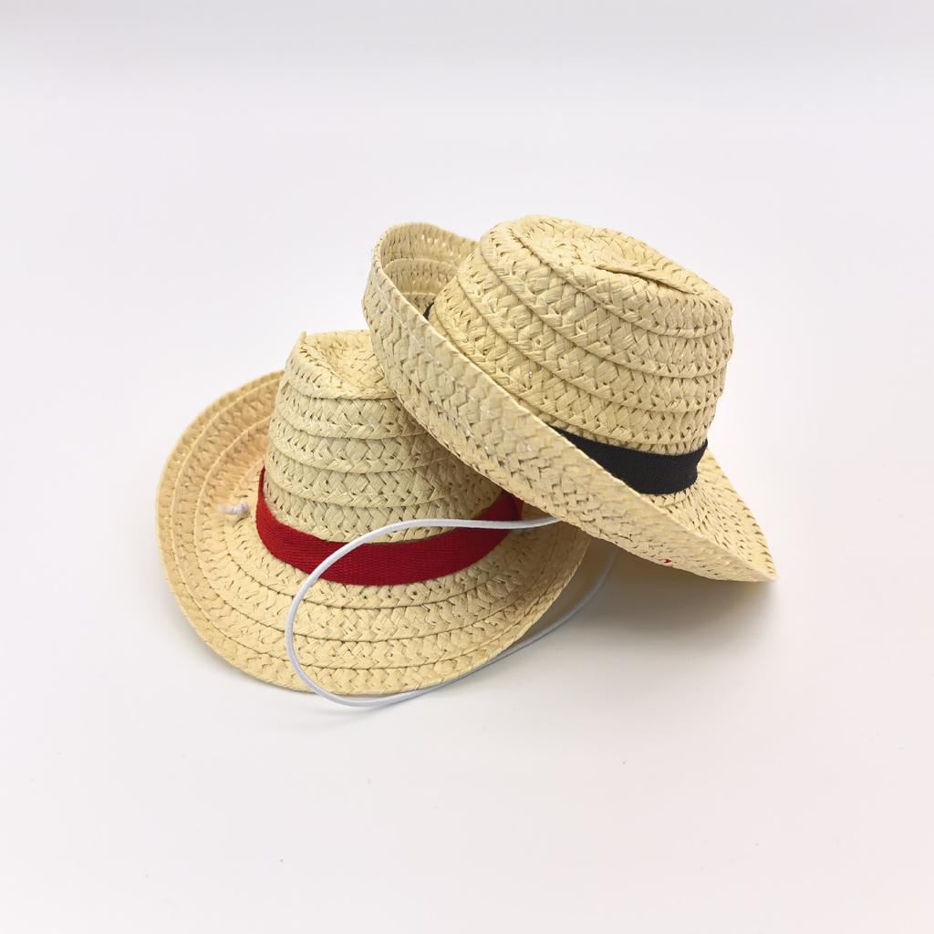 Straw top hat pet hat summer cat sunscreen straw hat toy accessories mini pet jazz hat