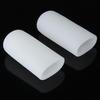 Unisex Soft Silica Toe Caps Toenail Cushion Pads for Corns Blistering White L