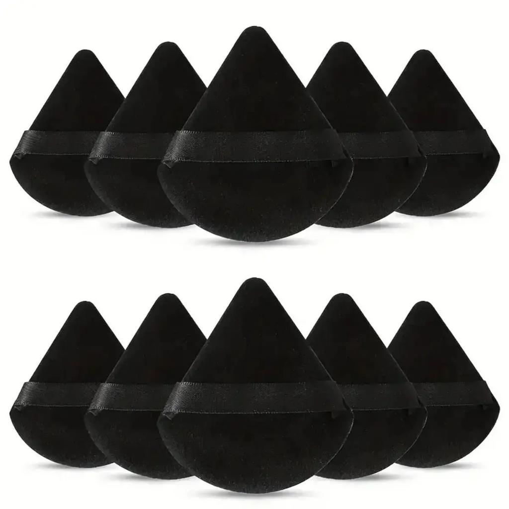 Dreieckiger fächerförmiger flauschiger Puderquaste Honig-Puff Make-up Fixierung Air Cushion feiner flauschiger Puder Spezialschwamm Trockenpuderquaste