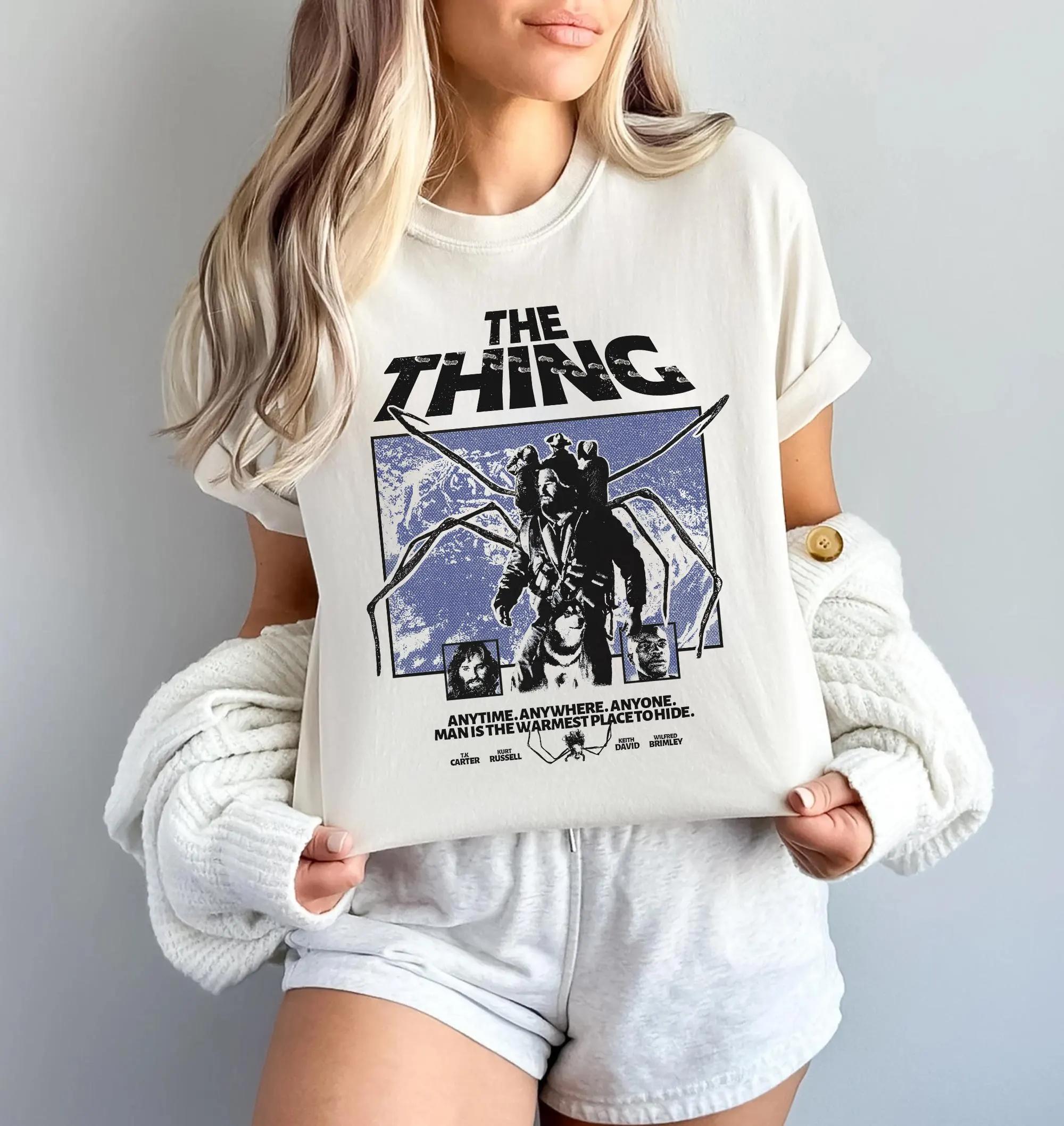 The Thing Vintage Horror Movie Graphic Tee Unisex Retro Shirt Casual Streetwear Horror Gift Comfort Colors S