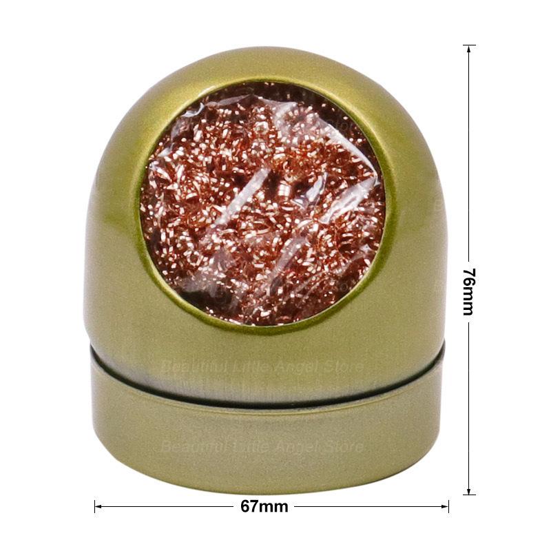 Desoldering Cleaning Ball Soldering Iron Mesh Filter Cleaning Nozzle Tip Copper Wire Cleaner Ball Metal Dross Box Clean Ball
