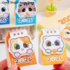 1Pcs 2026 Portable Pocket Calendar Schedule Desktop Decoration Cartoon Cat Desk Calendar Office School Supplies Student Gift