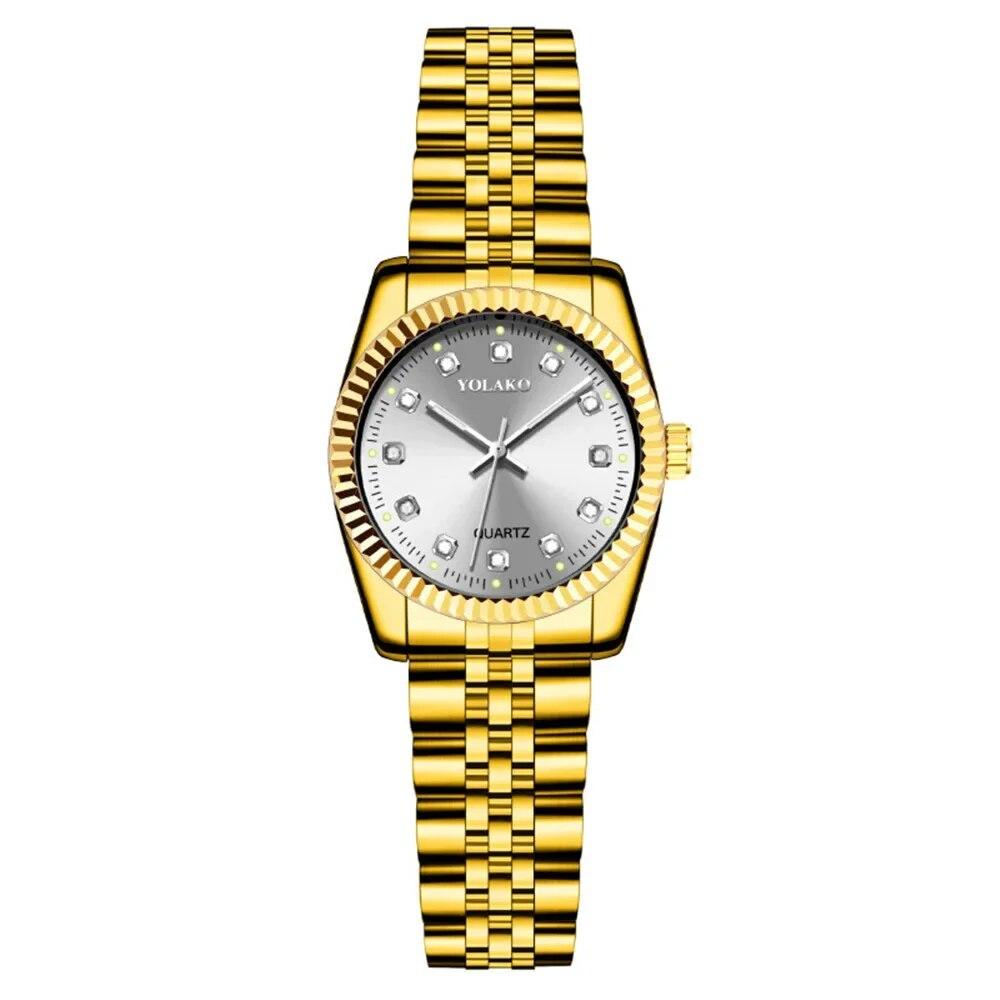 New Women's Wrist Watches Luxury Brand Women Quartz Watches Clock Stainless Steel Casual Fashion Wristwatch Relogio Feminino Hot