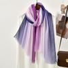 Hot-selling popular gradual change color matching polyester scarf women's striped sequins elegant women's ethnic headscarf