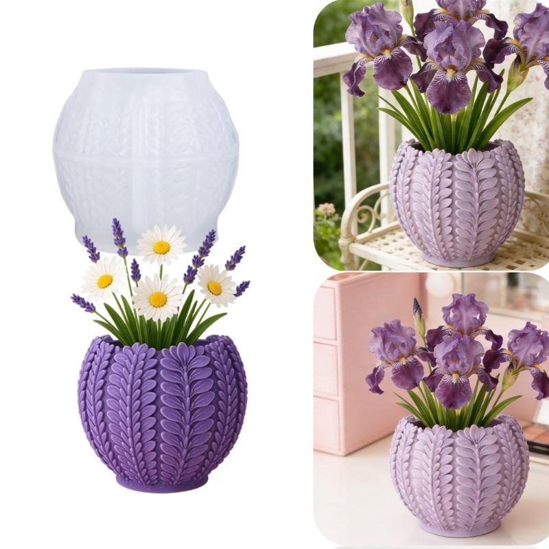 Soft Silicone Lavender Planter Mold With Easy Release For Handmade Resin Crafts Decorative Pots And Candle Containers