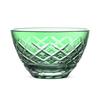 J-kitchens Nostalgic Kiriko Glass Cup Sake Ochoko Diameter 68xH41mm 50cc Diamond Pattern Green Bisho