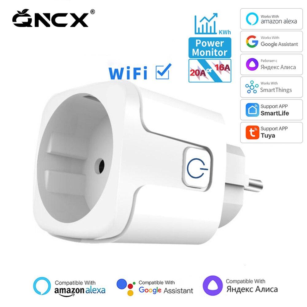 

Tuya 16A 20A EU art Розетка Wi-Fi Art Plug с функцией мониторинга мощности Голосовое управление Alexa Google