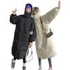 Women's Autumn Winter Long Cotton Coat Loose And Thickened Student Down Cotton Coat Over Knee Coat