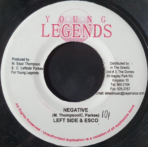 

7inch Record LEFTSIDE & ESCO - Negative NONE Young Legends 2006 Jamaica Reggae, Ska & Dub Used