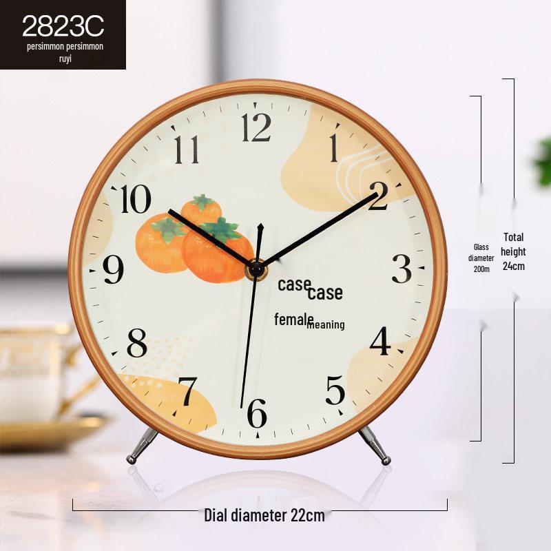 

Nordic Silent Luxury Desktop Mantel Clock - Fashionable Ornament for Living Room or Bedroom Standard