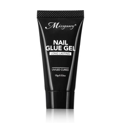 Missgooey Nail Tip False Nail Gummy Clay Clear Gel No Hand Pressure Suitable for Beginners and 15g Adhesive, Adhesive, Gel, Nails, Required,