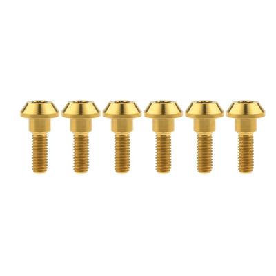 Ruifu Titanium M6x20 25mm Motorcycle Disc Brake Rotor Bolts Suzuki Yamaha R1 R6 FZ600 FZ1000 FJR1300 Titanium (for GSXR, Bolts) 6-Pack (Gold, M6x20mm)