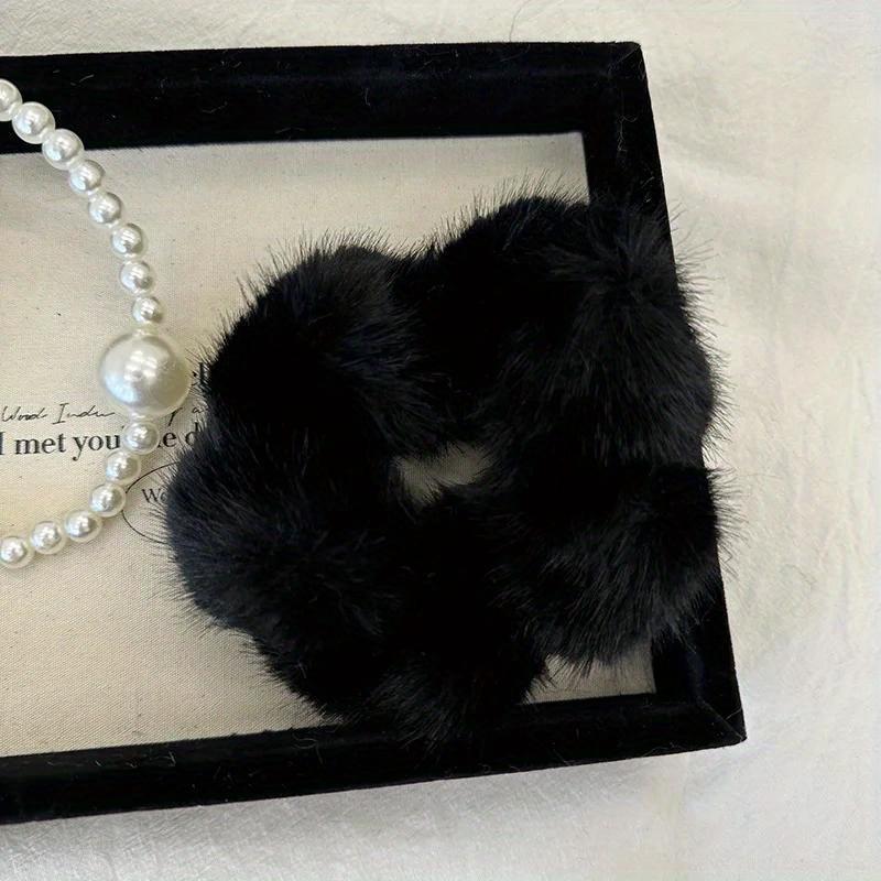 Autumn Winter Plush Large Scrunchies Elastic Hair Band New Fashion Fluffy Headband Headdress Female Accessories
