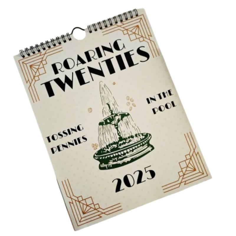 

2025 Календарь Тейлор Свифт Ревущие двадцатые Текст песни Настенный календарь Узор кошка собака Style A