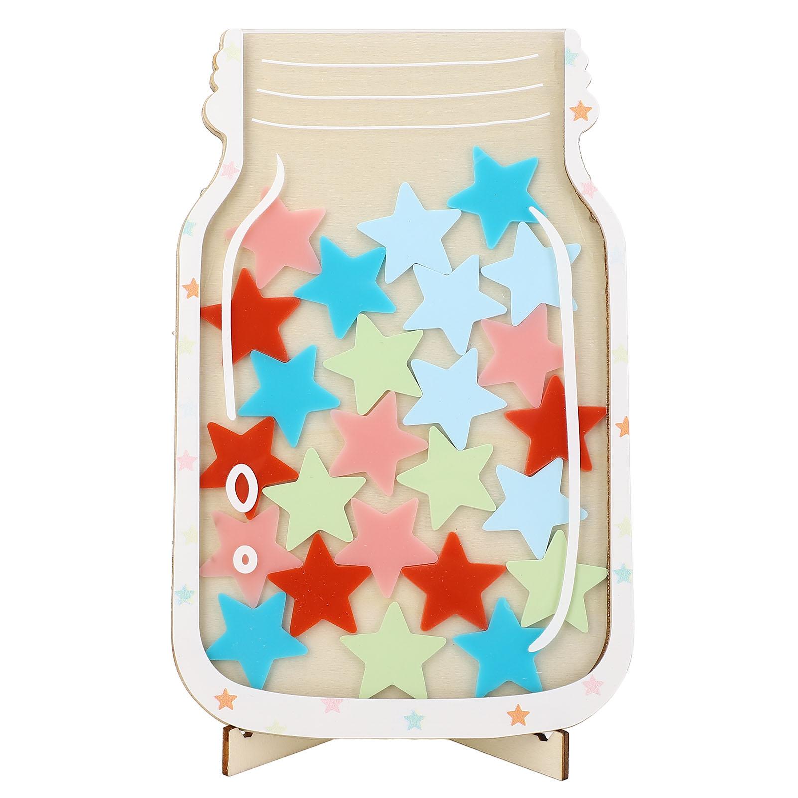 

Reward Jar for Kids Solid Wood Magnetic Positive Behavior Incentive Toddlers Potty Training Reward Jar for School