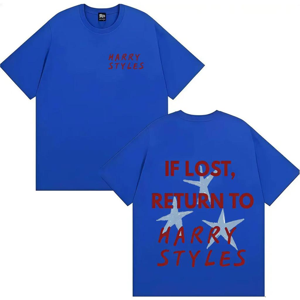 Harry Styles Fashion Double Sided Print Gothic T-Shirt Classic Aesthetic Casual Comfortable Men O-Neck Y2K Tee Shirts Streetwear